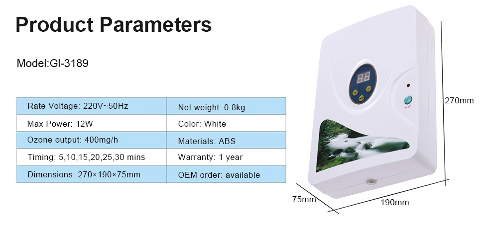 2022 Ozone Generator for Agriculture Chemical Detoxification Fruit Vegetable Sterilizer